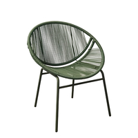 CASABLANCA CHAIR PE ROUND WOVEN OLIVE GREEN OLIVE GREEN 70x60xH81,5cm PRC