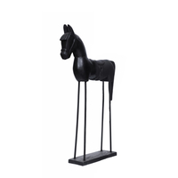 BOGO DARK DECO HORSE WOOD MANGO BLACK 37x10xH61cm