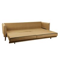 COMMODO SOFA BED 3SEAT EASY CLEAN FABRIC CAMEL BEIGE E1 EU