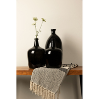 STARLESS SKY BOTTLE RECYCLED GLASS BLACK D24,5xH40