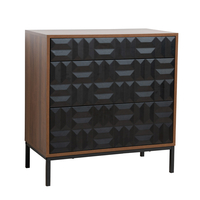 ZUMA PEDESTAL MELAMINE WALNUT METAL BLACK E1 PRC