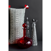 GABHAIL BOTILIA WITH LID GLASS ORANGE 27x27xH33cm