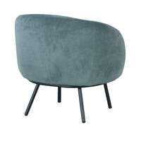 MALU ARMCHAIR FABRIC WATER GREEN METAL BLACK E1 PRC