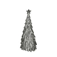 PICEA DECO TREE POLYRESIN SILVER 8x8xH18cm PRC