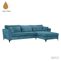 FOREVER SOFA CORNER RIGHT EASY CLEAN FABRIC PETROL E1 EU