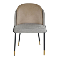 ASTON CHAIR FABRIC GREY LIGHT METAL BLACK E1 PRC