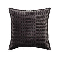 CYBERSPACE DECOR CUSHION COTTON VELVET BLACK 50x50