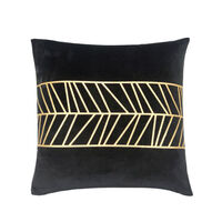 DETAILS DECOR CUSHION VELVET BLACK GOLD 45x45cm PR
