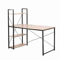 PROGRESS DESK BOOKCASE CHIPBOARD WITH MELAMINE SONOMA BLACK 120x64xH120cm E1 PRC