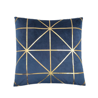 CONSTELLATION DECOR CUSHION VELVET BLUE GOLD 45x45