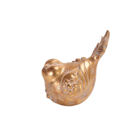 HOOPOE 1 DECO BIRD POLYRESIN GOLD 11,8x10,5xH17,1c