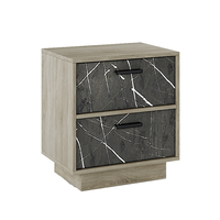 IMAGE NIGHTSTAND 2DRAWERS MELAMINE SONOMA DARK STONE E1 EU