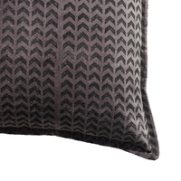 CYBERSPACE DECOR CUSHION COTTON VELVET BLACK 50x50