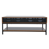 ZUMA COFFEE TABLE 2DRAWERS 3SHELVES MELAMINE WALNU