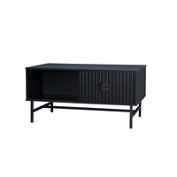 KIMONO COFFEE TABLE 1DRAWER MELAMINE BLACK METAL 100x59xH50,2cm E1 PRC