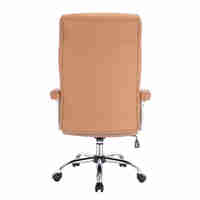 COMFY CHAIR DESK FABRIC CAMEL METAL CHROME 66,5x67
