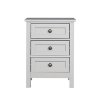 FRENCH NIGHTSTAND 3DRAWERS MDF GREY LIGHT E1 PRC