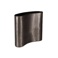 MARGO VASE ALUMINIUM SMOKE BLACK 28,5x9,5xH28,5cm