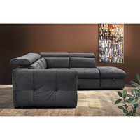 MONSERAT SOFA BED CORNER RIGHT EASY CLEAN FABRIC ANTHRACITE E1 EU
