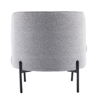 CESTA ARMCHAIR FABRIC GREY METAL BLACK PRC