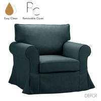 ASHLEY ARMCHAIR EASY CLEAN FABRIC BLUE E1 EU
