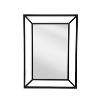 PENDANT MIRROR METAL BLACK 80xH110cm PRC