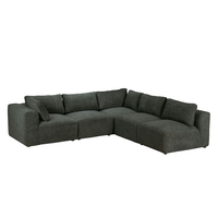 BOX ARMCHAIR EASY CLEAN FABRIC OLIVE GREEN E1 EU