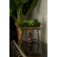 JESIRA DECO FACE POLYRESIN GOLD BLACK 28x14xH17,5c