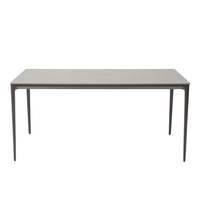BATON TABLE ALUMINIUM GREY DARK 160x80xH75cm PRC