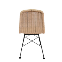 DENMARK CHAIR PE WOVEN NATURAL BLACK 44x57xH81cm PRC