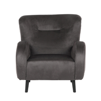 ONE ONLY ARMCHAIR FABRIC GREY WOOD BLACK E1 PRC