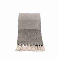 ROMVOS THROW COTTON POLYESTER BEIGE BROWN 130x170c