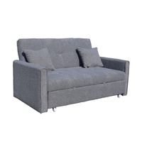 DUAL SOFA BED 2SEAT FABRIC GREY E1 PRC
