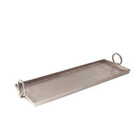 ANGOLO TRAY ALUMINIUM SILVER 75x24xH3cm IN