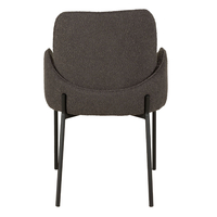 PETALS CHAIR FABRIC GREY DARK METAL BLACK PRC