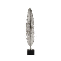 FEATHERS DECO FEATHER POLYRESIN SILVER 14x11xH74cm