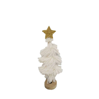 XMAS FUZZY TREE PINEWOOD WHITE D6xH28cm PRC