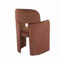 VANITY ARMCHAIR FABRIC BROWN METAL E1 PRC