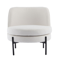 CESTA ARMCHAIR FABRIC CREAM METAL BLACK PRC