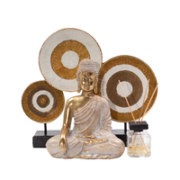 ANHOUR DECO POLYRESIN GOLD WHITE 46,5x10,5xH40,5cm