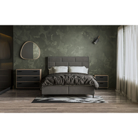 BRICK BED WITH STORAGE (FOR MATTRESS 160x200cm) VELVET GREY 07-450 E1 TR