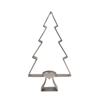 XMAS NOEL TREE ALUMINIUM SILVER 36x11xH66cm IN