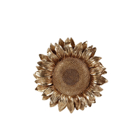 SUNFLOWER DECO WALL POLYRESIN GOLD 23x23xH6cm PRC