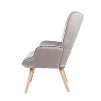 AMICA ARMCHAIR FABRIC BEIGE WOOD NATURAL E1 PRC