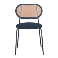 VINTAGE CHAIR FABRIC BLACK METAL BLACK E1 PRC
