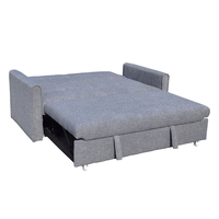 DUAL SOFA BED 2SEAT FABRIC GREY E1 PRC