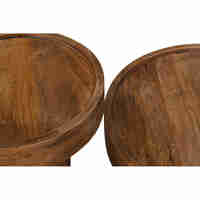 DUBAI COFFEE TABLE WOOD MANGO WALNUT 70x70xH40cm I