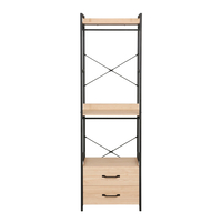 XENIA WARDROBE MELAMINE NATURAL METAL BL 60x40x