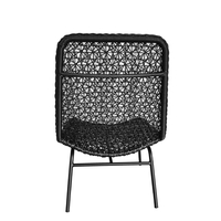 TUNISIA ARMCHAIR PE WOVEN BLACK BLACK 67x77xH96cm PRC