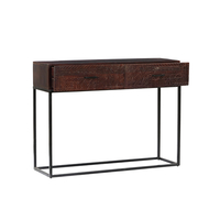 AZTEC CONSOLE 2DRAWERS WOOD MANGO BROWN DARK BLACK 120x35xH90cm IN
